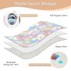 Castle Princess Cartoon Bed Underpads Waterproof Washable Baby Pee Pads Breathable Incontinence Pads for Infant Toddler , 52" L x 34" W view 3