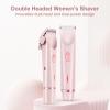 Dual-Head Hair Trimmer for Women,Rechargeable Ipx7 Waterproof Lady Body Shaver,Dual Head Shaver Women,2 in 1 Electric Lady Shaver for Women,epilator for Women for Underarms, Legs, Arms view 2