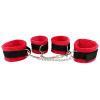Adjustable Red Soft Fluffy Wrist Cuffs Ankle Cuffs Fitness Strength Training - Hand and Ankle Straps for Enhanced Performance and Comfort view 2