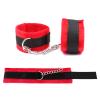 Adjustable Red Soft Fluffy Wrist Cuffs Ankle Cuffs Fitness Strength Training - Hand and Ankle Straps for Enhanced Performance and Comfort view 4
