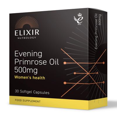 Evening Primrose Oil 500mg Capsules | Supports Womens Health & Wellbeing | Rich Source of GLA with Added Vitamin E | Supports Skin Health & Antioxidant Protection | 30 Capsules | UK Made