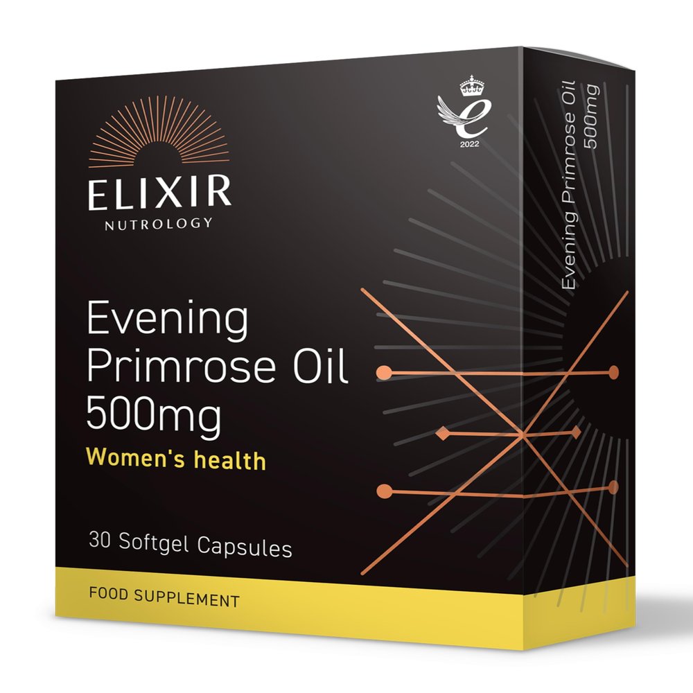 Evening Primrose Oil 500mg Capsules | Supports Womens Health & Wellbeing | Rich Source of GLA with Added Vitamin E | Supports Skin Health & Antioxidant Protection | 30 Capsules | UK Made