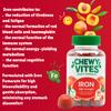 Chewy Vites Adult High Strength Iron, 60 Vitamin Gummies, 14mg Ferrous Fumerate Iron Gummies with Vitamin C, 2 Months Supply, Real Fruit Juice, Vegan, Peach Flavour view 4