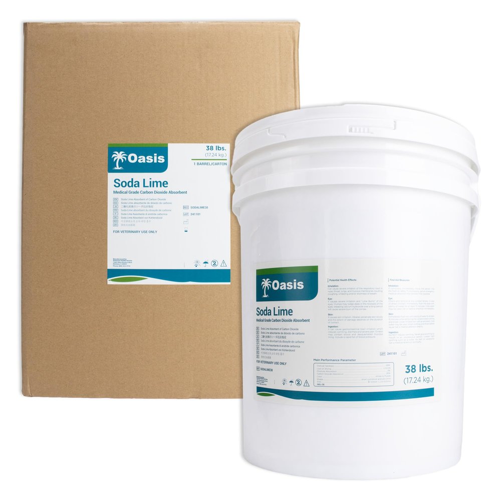 American Health Service Soda Lime 38 Lb. Tub, Color Changing CO2 Absorber