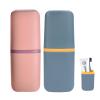 2 PCS Toothbrush Case, Toothbrush Travel Case, Toothbrush Holder Travel, Portable Toothbrush Holder Travel Multi-Function Toothpaste Storage Container Cup for Home School Camping view 1