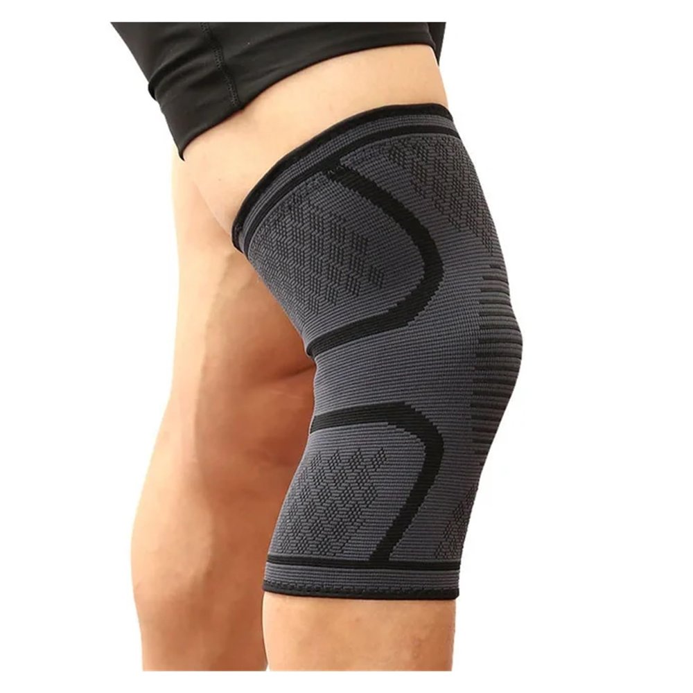 KJBDQQH Knee Support 1 Pair Sports Compression Sleeve Knee Pads Elastic Nylon Fitness Running Basketball Volleyball Knee Support Braces For Men And Women(Gray,S)