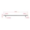 120cm 304 Stainless Steel Handrail for Stairs, Wall Mounted Stair Railing for Outdoor Indoor view 2