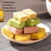 4 Taste Mung bean cake,Matcha coconut taro flavor,healthy nutritious breakfast cake,sweet cookies,snack food,dessert,dim sum,vegan,delicious Chinese snack gift (Taro flavor,112pcs) view 4