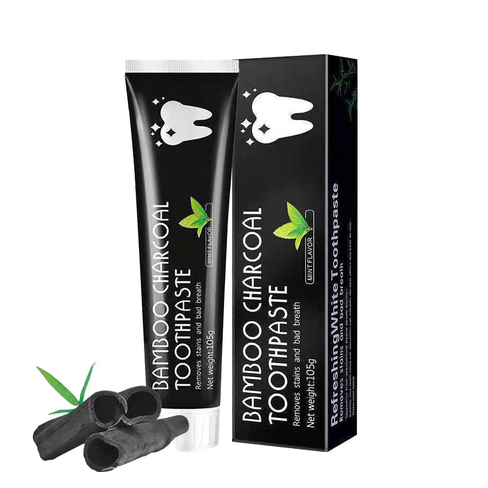 Bamboo Charcoal Toothpaste, Activated Bamboo Charcoal Whitening Toothpaste, Deep Clean White Toothpaste, Natural Toothpaste for Remove Tooth Stains Fresh Breath (1)