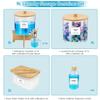 7L Laundry Detergent Storage Set, 10PCS Washing Pods Storage Container Fabric Softener Dispenser with Labels and Bamboo Lids&measuring Cup, Large Capacity Laundry Pods Storage Container with Stand view 3
