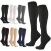 Compression Socks Men 2 pairs Varicose Veins Compression Socks Fit For Golf Rugby Running Hiking Sports For Anti Fatigue Driving Travel Flight Women Men Socks compression socks for nurses(White,L-XL) view 3