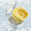 DIDATOOL Denture Case Transparent Design Denture Cup with Removable Rinse Basket, Denture Case for Cleaning, Soaking, and Storing Dentures, Mouthguards and Orthodontic Retainers (White) view 3