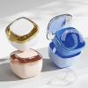 DIDATOOL Denture Case Transparent Design Denture Cup with Removable Rinse Basket, Denture Case for Cleaning, Soaking, and Storing Dentures, Mouthguards and Orthodontic Retainers (Dark blue) view 2
