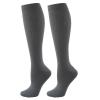 Compression Socks Men 2 pairs Varicose Veins Compression Socks Fit For Golf Rugby Running Hiking Sports For Anti Fatigue Driving Travel Flight Women Men Socks compression socks for nurses(Grey,S-M) view 1
