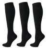Compression Socks Men 3 Pairs Compression Stocking Blood Circulation Promotion Slimming Compression Socks Anti-Fatigue Comfortable Solid Color Socks compression socks for nurses(YS001-316-BK-3P,S-M) view 1