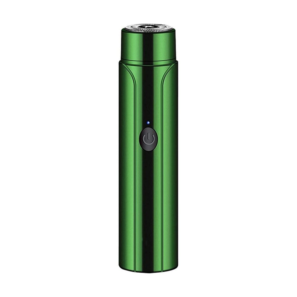 Bosiyrggrl Mini Portable Electric Shaver, Waterproof Shaver, USB Rechargeable Rotary Shaver,Gift for Boyfriend Husband Dad Green