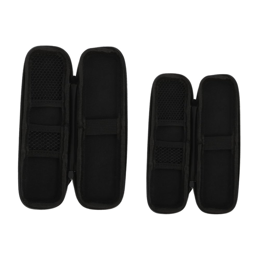 Baluue 2pcs Electric Toothbrush Storage Bag Reusable Black Toothbrush Holder Case Pouches for Travel and Daily Use Protects