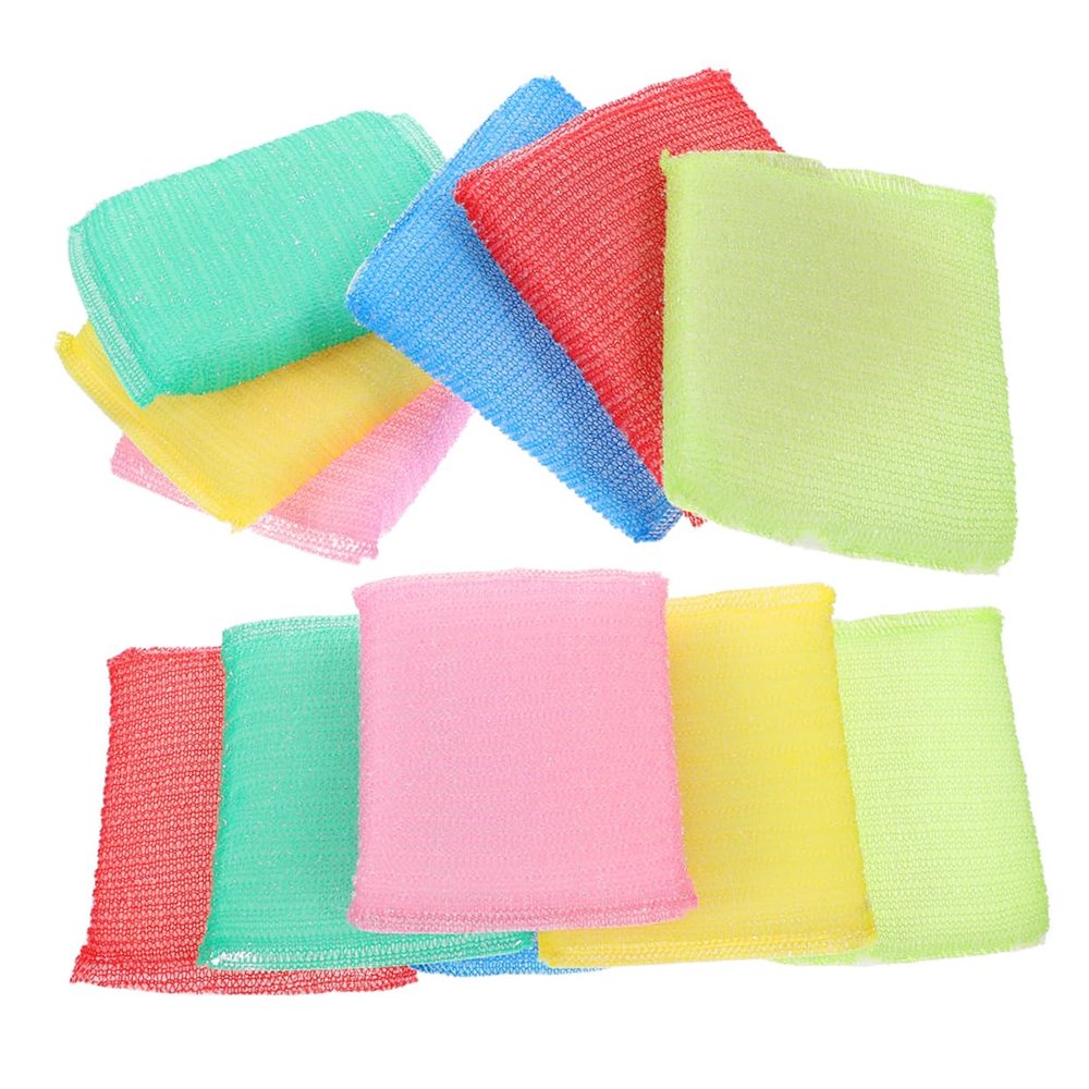 Ciieeo 24pcs Dish Scrubbing Pads Non Scratch Kitchen Sponge Cleaning Sponges Heavy Duty Nylon Scrubbing Pad for Dishes Pan Pot Cleaner Wipes for Hard Surface Cleaning Random Color