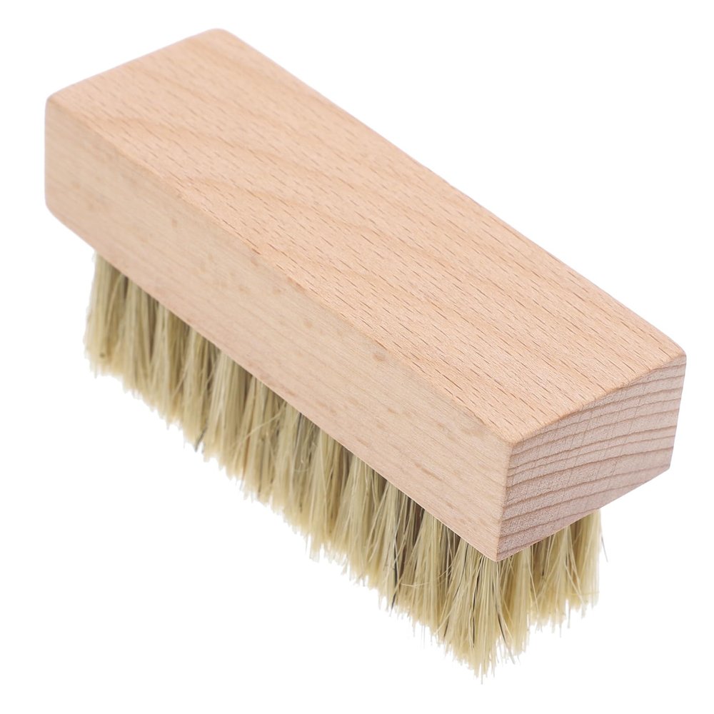Vaguelly Wooden Shoe Brush for Cleaning Shoes Multi-function Scrubbing Brush Solid Wood Handle for Care Random Color