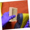 Vaguelly Wooden Shoe Brush for Cleaning Shoes Multi-function Scrubbing Brush Solid Wood Handle for Care Random Color view 3