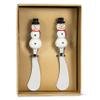 Abbott Collection Snowman Topped Spreaders, 5.5-Inch, White view 1