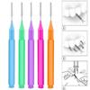 Braces Cleaning Kit,50 pcs Braces Floss Picks Braces Brushes Flossers for Braces Teeth Oral Cleaning (Multicoloured) view 3