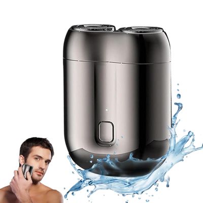 Electric Razor for Men, 2025 New Mini Electric Shavers for Men, Rechargeable Shaver Waterproof Electric Mens Shaver, Double Head Razor Wet & Dry Shaving Machine Portable Razors (01#-Gray)