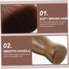 ERINGOGO Male Beard Brush Wooden Handle Bristles Handy Grip Facial Cleansing Personal Care Accessory for Men Travel and Business Trips Suitable Gift for Father's Day and Valentine's Day Random Color view 4