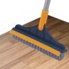 2 in 1 Cleaning Brush with Bristles - Floor Brush | 120 Degree Rotating Bathroom Kitchen Cleaning Brush, Brush Head with Squeegee view 2