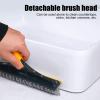 2 in 1 Cleaning Brush with Bristles - Floor Brush | 120 Degree Rotating Bathroom Kitchen Cleaning Brush, Brush Head with Squeegee view 4
