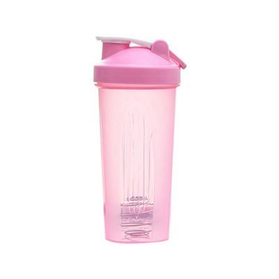 Agmoctz Shaker Cup Sports Portable Convenient Stirring Cup 600Ml Plastic Shakers Bottle Adults Easy Install Pink