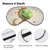 Cute Dinosaur Travel Eye Mask Blackout Eye Mask for Sleeping Airplane Eyemask with Adjustable Strap Sleep Masks for Women Men Soft Night Blindfold Eyemask view 3