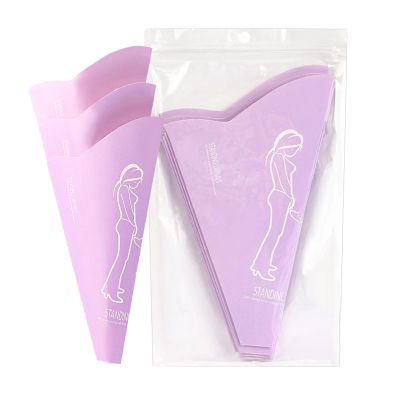 Female Urination Device - 10x Women Standing Up to Pee Funnel | Reusable Female Urine Cups | Waterproof Paper Female Urination Device, Portable Girl Urinal Funnel for Outdoor Activities, Camping