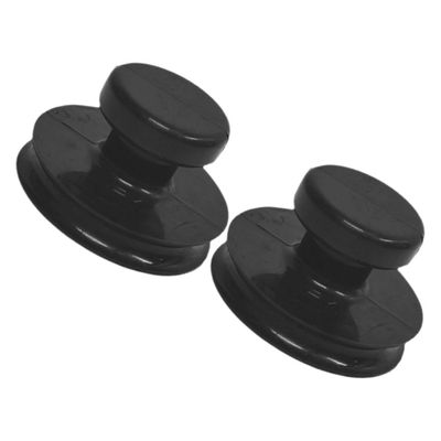 Toyvian 2pcs Fluorelastomer Singing Bowl Suction Handles Stable Suction Versatile Use Black Lifting Tools for Sound Therapy and Office