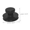 Toyvian 2pcs Fluorelastomer Singing Bowl Suction Handles Stable Suction Versatile Use Black Lifting Tools for Sound Therapy and Office view 2