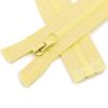 ZIPZSY 2PCS #5 Resin Open-End Zippers, Single Slider, One-Way Separating Zipper Fasteners for Clothing and Sewing Craft (Yellow, 120cm) view 2