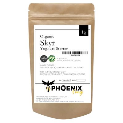Phoenix Fungi Skyr Yogurt Starter Culture Live Beneficial Bacteria Fermentation Thick & Protein-Rich Icelandic Yogurt Easy to Use Reusable & Long-Lasting