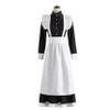 YGZHANYUANOKU Sissy Satin French Maid Dress With Ruffled Apron Unisex Adult High Neck Single-breasted Maid Uniforms Exotic Cosplay Costume Customizable,Lake Blue,6XL view 3
