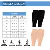 Cheeroyal 2XL-7XL Plus Size Calf Compression Sleeve for Men & Women Knee High Leg Sleeves for Varicose Veins Circulation, Edema (4pcs-Black, 4XL) view 2