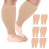 2XL-7XL Plus Size Calf Compression Sleeve for Men & Women Knee High Leg Sleeves for Varicose Veins Circulation, Edema (6pcs-Skin, 5XL) view 1
