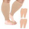 2XL-7XL Plus Size Calf Compression Sleeve for Men & Women Knee High Leg Sleeves for Varicose Veins Circulation, Edema (2pcs-Skin, 4XL) view 1