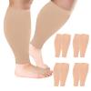 2XL-7XL Plus Size Calf Compression Sleeve for Men & Women Knee High Leg Sleeves for Varicose Veins Circulation, Edema (4pcs-Skin, 7XL) view 1