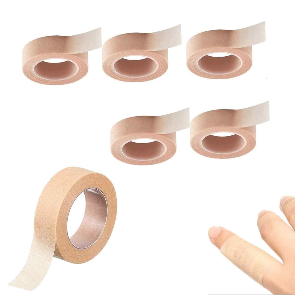 6 Rolls Nose Tape After Rhinoplasty 1.25cm x 9.14m Micropore Tape Nose Tape Rhinoplasty Gauze Breathable Bandages Earring Microporous Tape for Wound Injuries Swelling