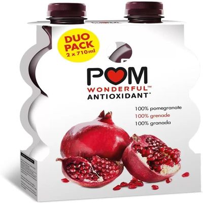 100% Pomegranate Juice, 2 x 710ml Pure, Natural, Antioxidant-Rich Juice, No Added Sugar, Non-GMO, Ideal for Healthy Lifestyle and Refreshment - By MegaAisle