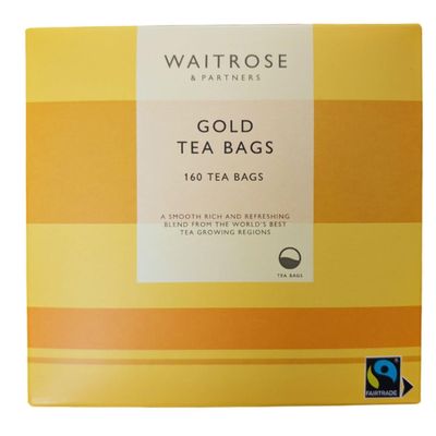 Waitrose Gold Tea Bags 160 Pack Smooth Rich & Refreshing