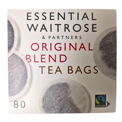 Waitrose Essential Original Blend Round Tea Bags 80 Pack