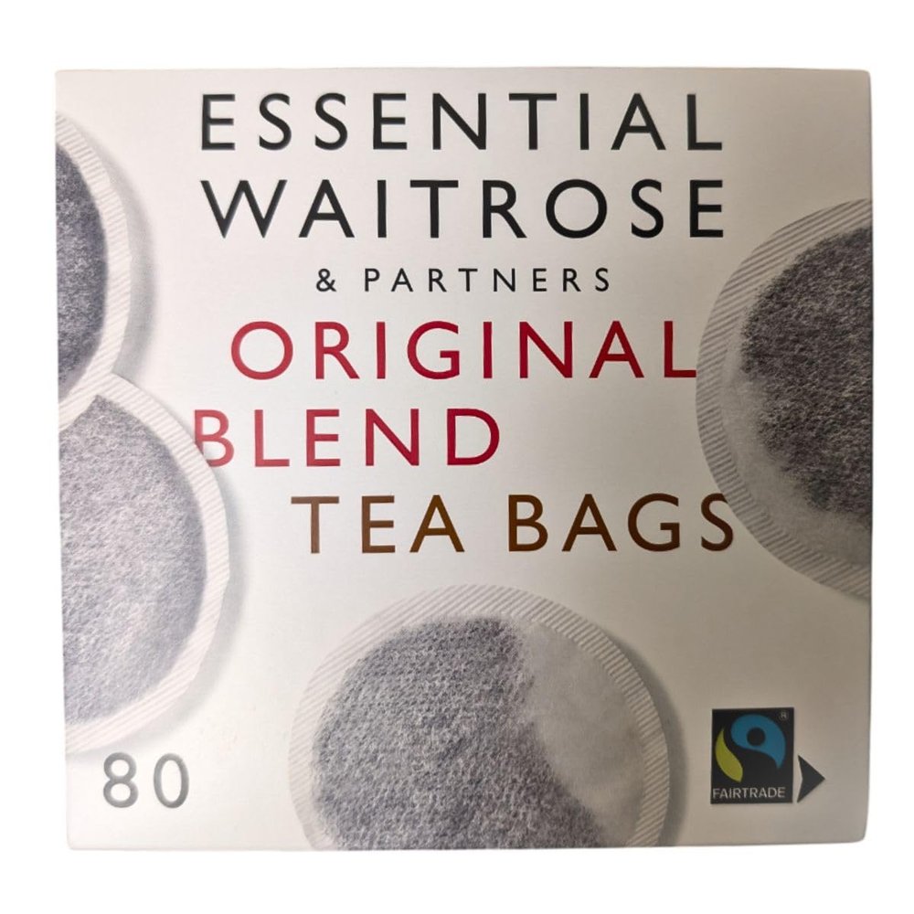 Waitrose Essential Original Blend Round Tea Bags 80 Pack