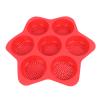Naroote Hamburger Bread Food Grade Silicone High Heat Resistance 7 Cavities Non-Stick Hamburger Bread Pan for Cooking Eggs (Red) view 2