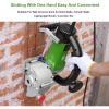 1800W Electric concrete cutting machine, 7000RPM Handheld wall slotting machine With support roller, Dust-Free Right-Angle Slotting Machine for Brick Granite Marble Concrete view 4