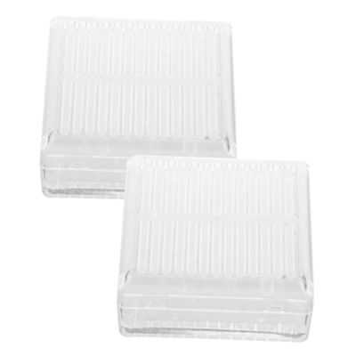 Homoyoyo 2pcs Portable Camera Silica Gel Moisture Absorber Box Color-changing White Silicone 65g, Dehumidifiers for Camera Lens Storage and Safe Drying Agent